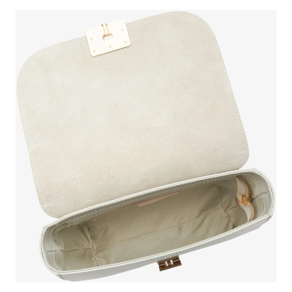 Estro Dames Melkachtige & Beige Halvemaan Handtas gemaakt van Italiaans Echt Leer Er00114784 Beige Dames