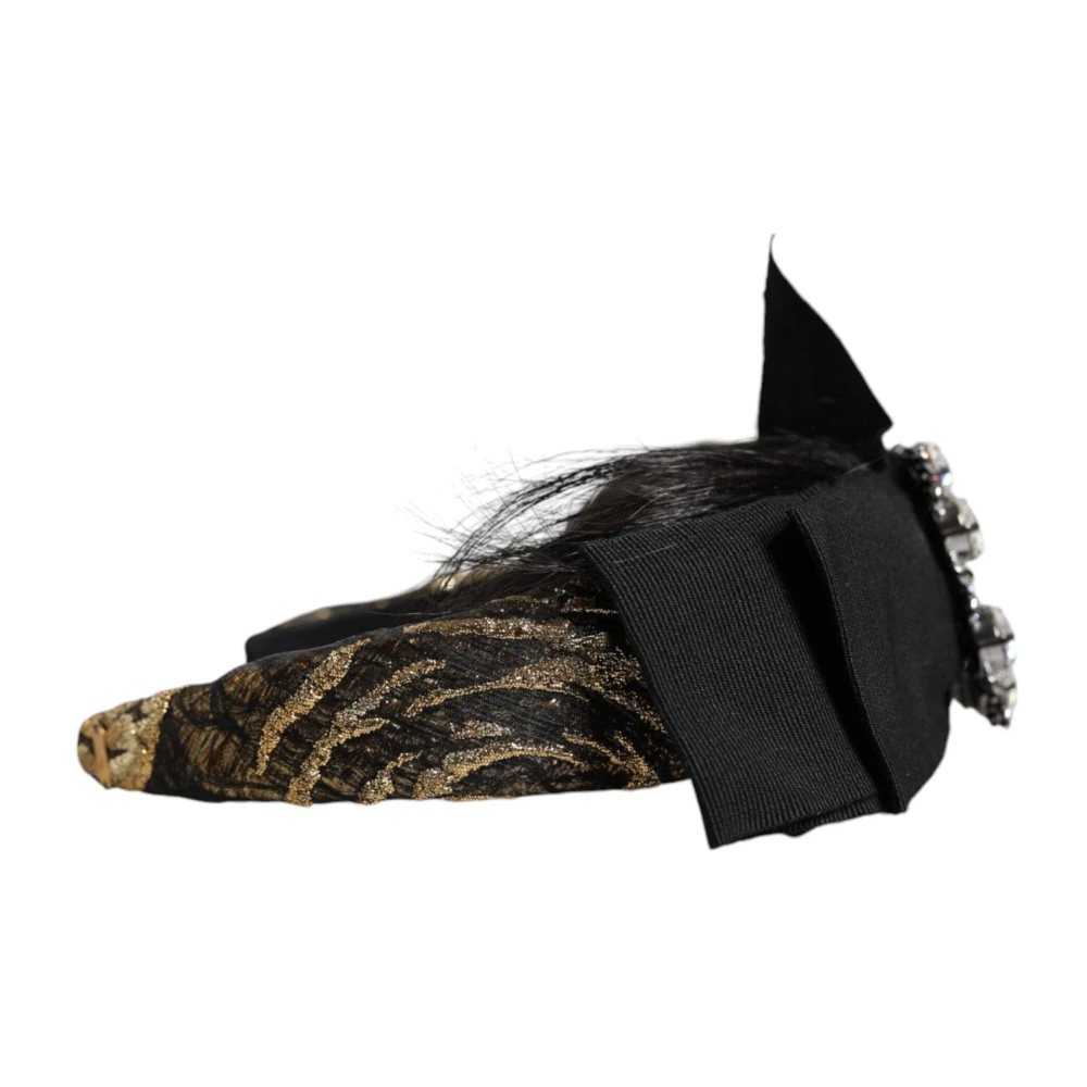Dolce & Gabbana Multicolor Kristallen Haarband Black Dames