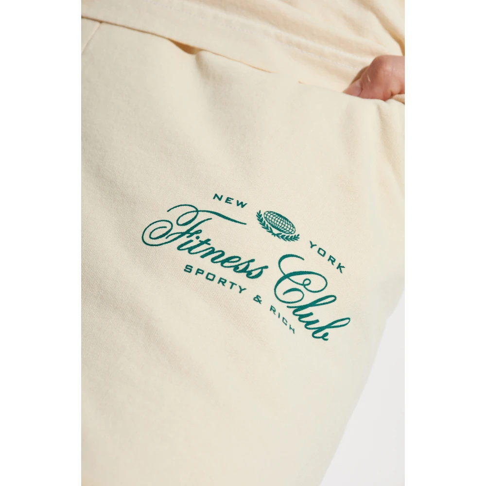 Sporty & Rich Sweatpants uit de Wall Street collectie Beige Unisex
