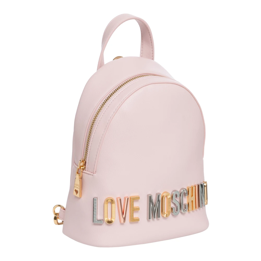 Love Moschino Swarovski Logo Rugzak Pink Dames