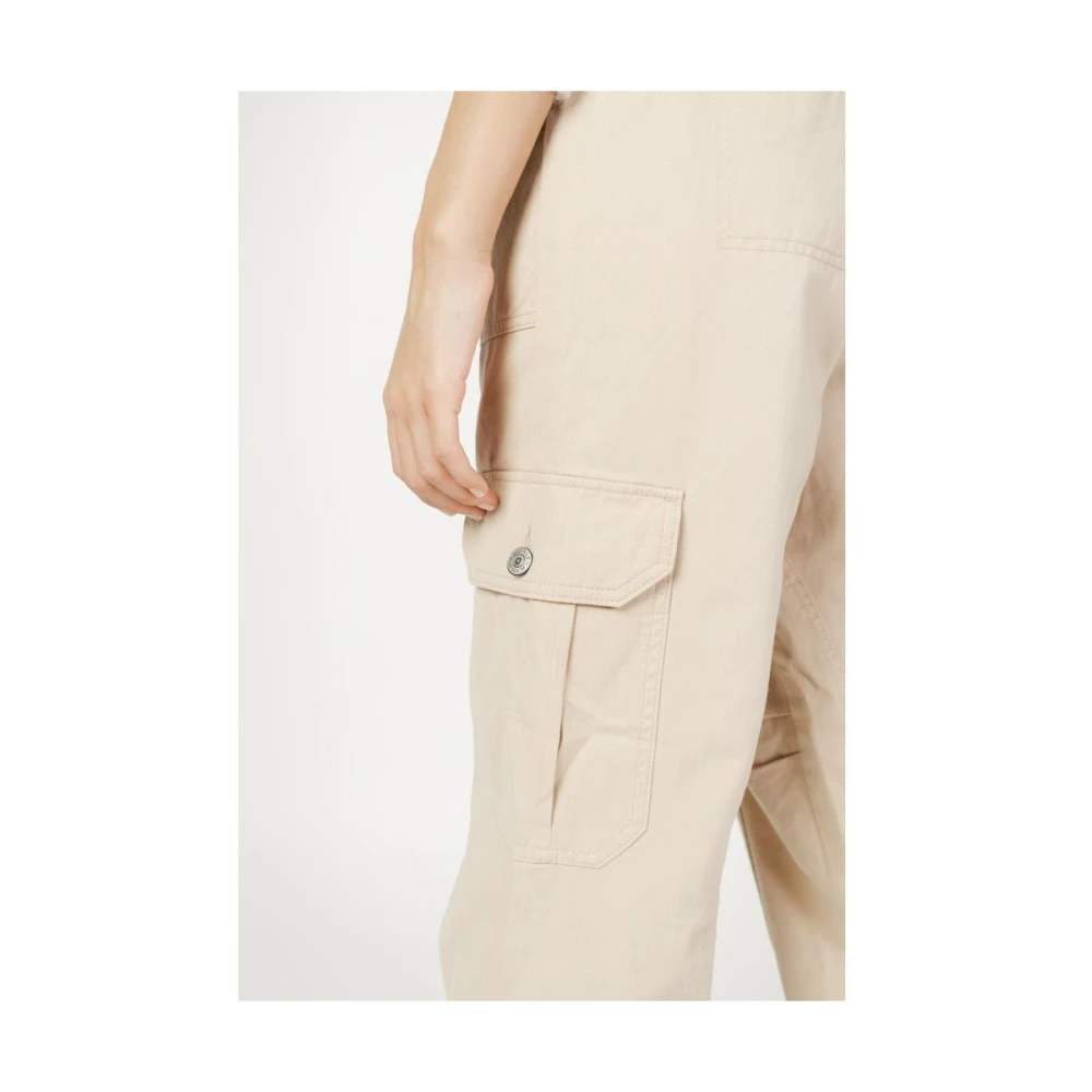 Only Beige Katoenen Jeans & Broek Beige Dames