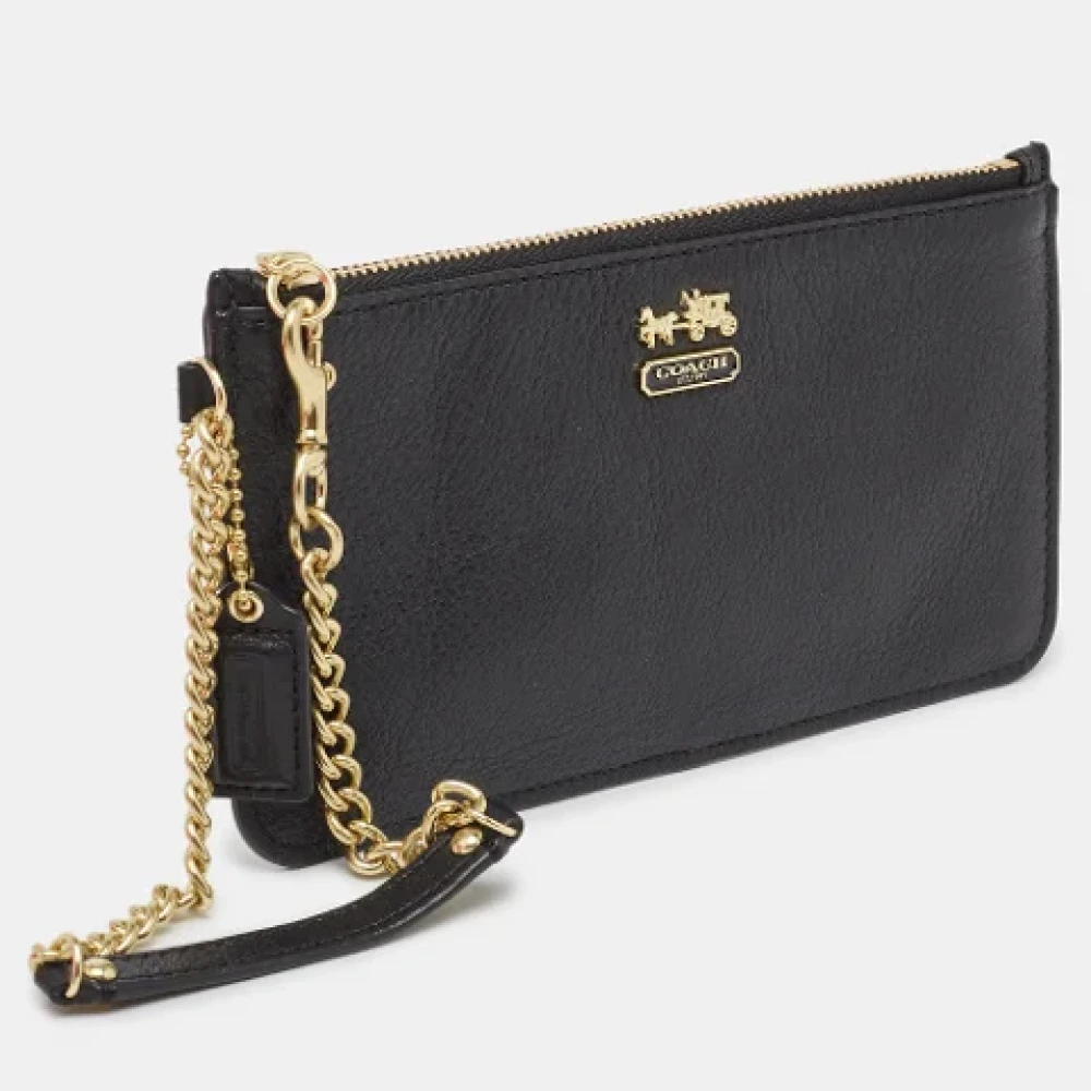 Coach Pre-owned Leather wallets Black Dames