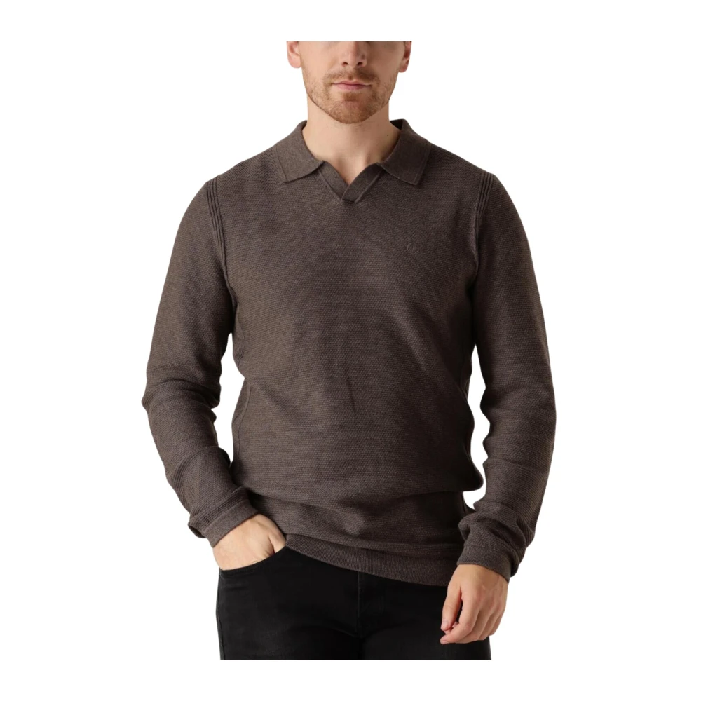 Dstrezzed Bruine Polo Trui voor Heren Brown Heren