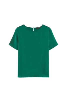Satin och Jersey Blus