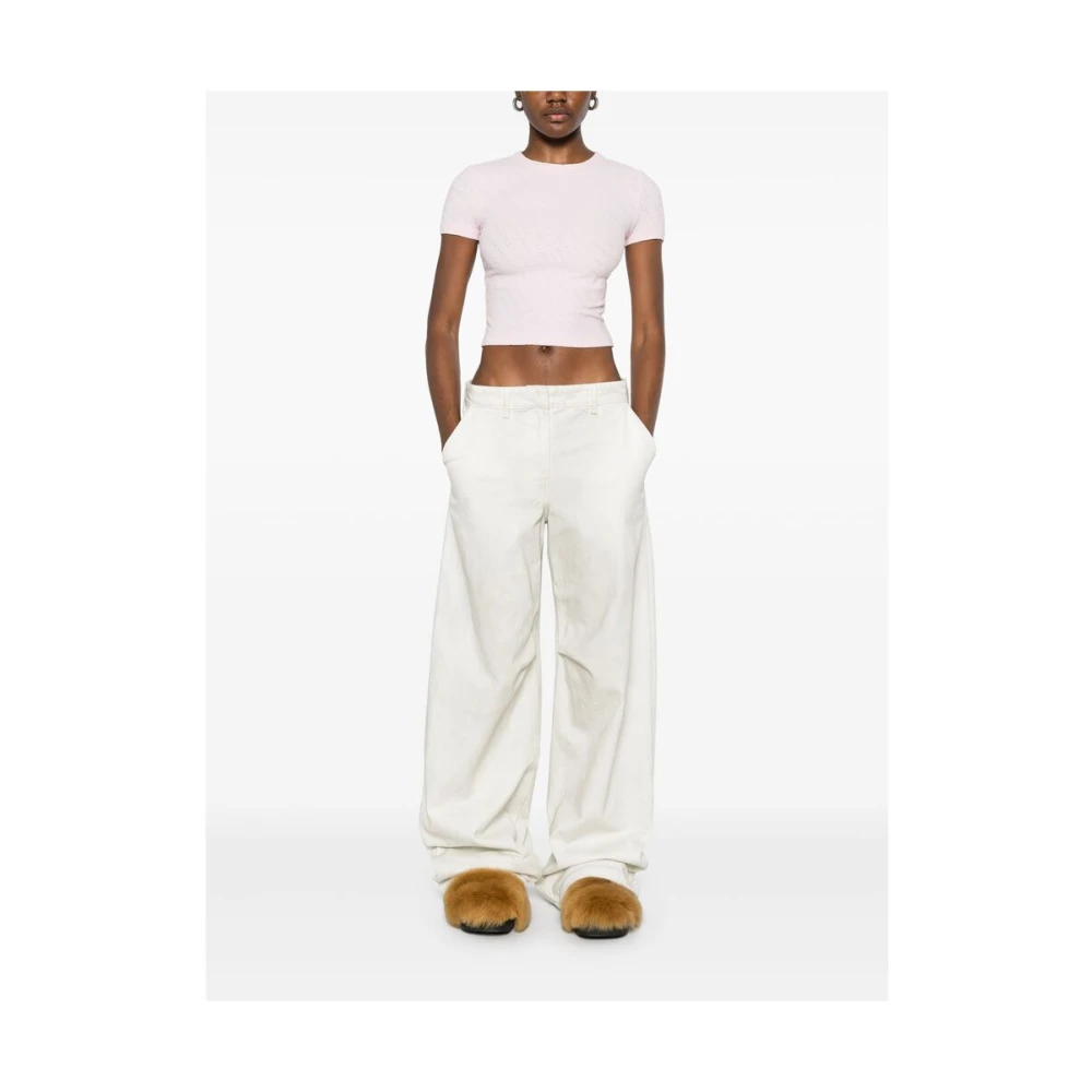 T by Alexander Wang Poederroze Crew Neck T-shirt Pink Dames