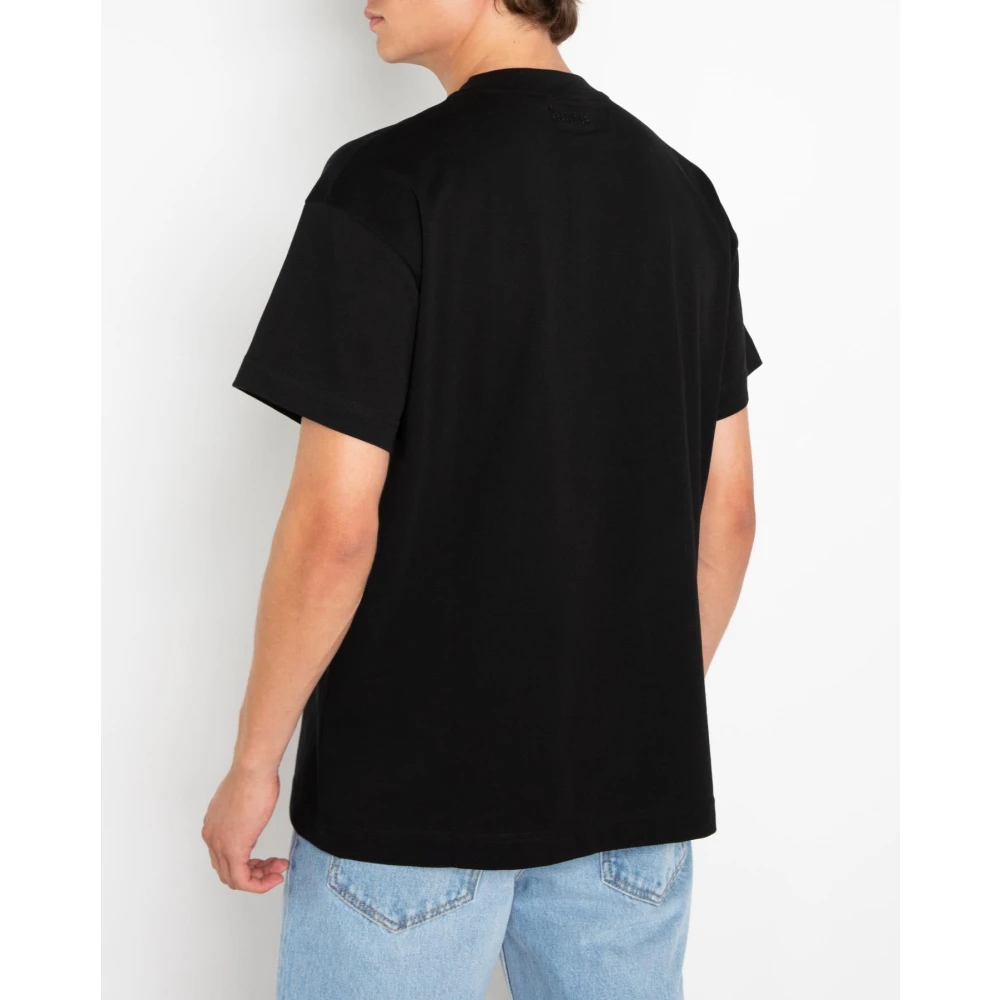 Flâneur Geëmbosseerd Zwart T-shirt Black Heren