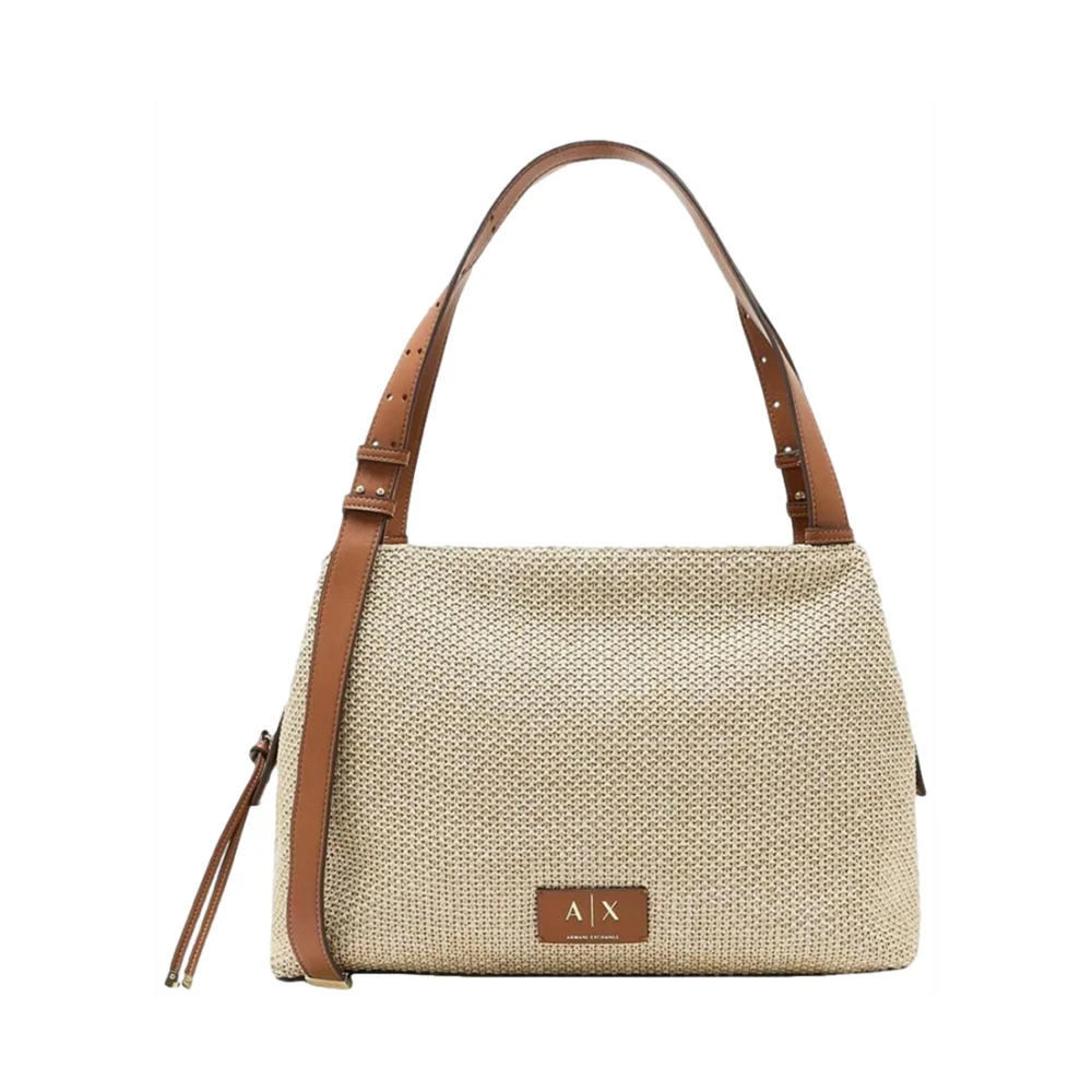 Armani Exchange Vrouw Beige Tassen Dames, One Size, Alice M Schoudertas