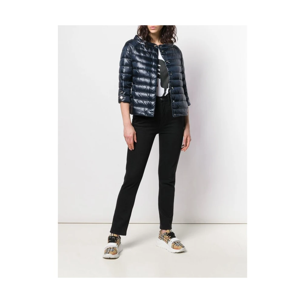 Herno Gewatteerde marineblauwe bovenkleding Blue Dames
