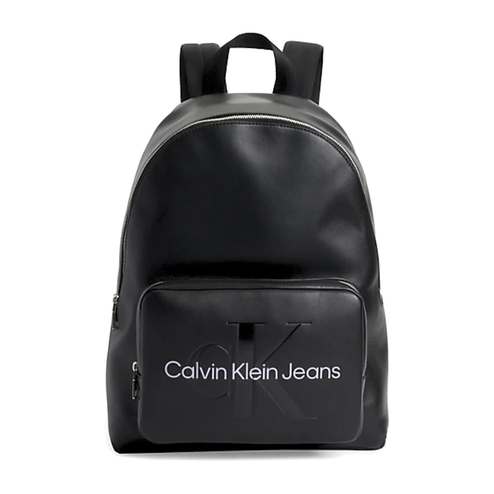 Calvin Klein Zwarte Sculpted Campus Rugzak met Laptop Sleeve Black Dames