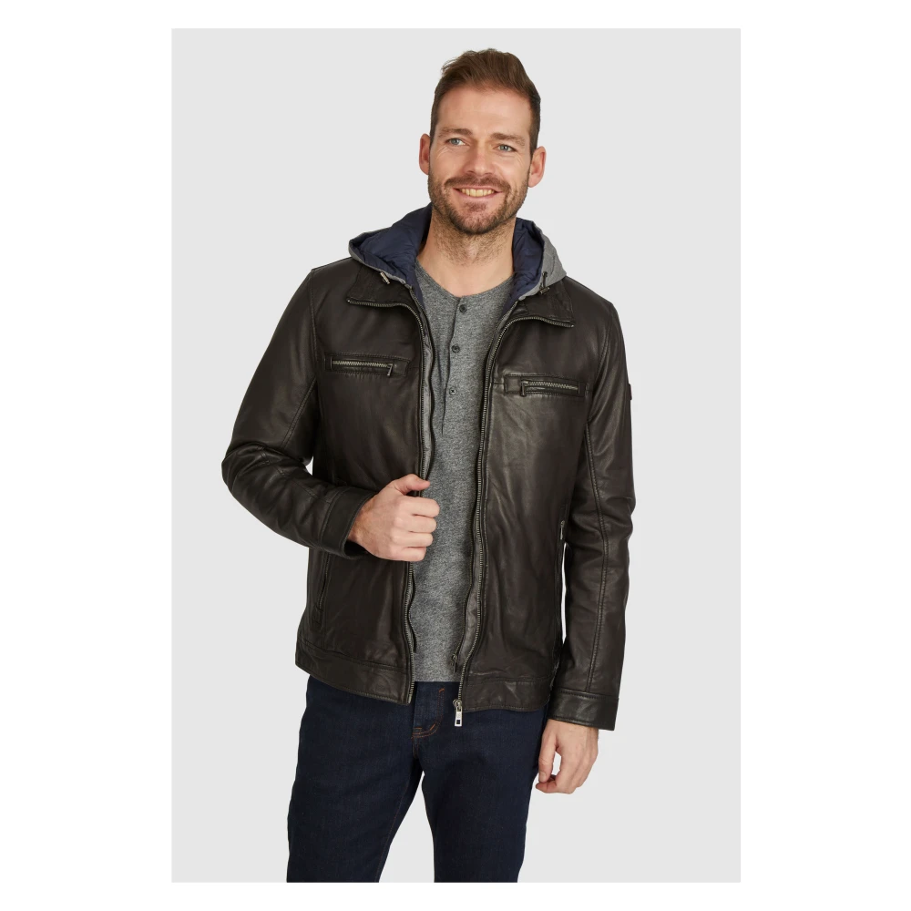 Bugatti Heren Leren Jas Aurelino Black Heren