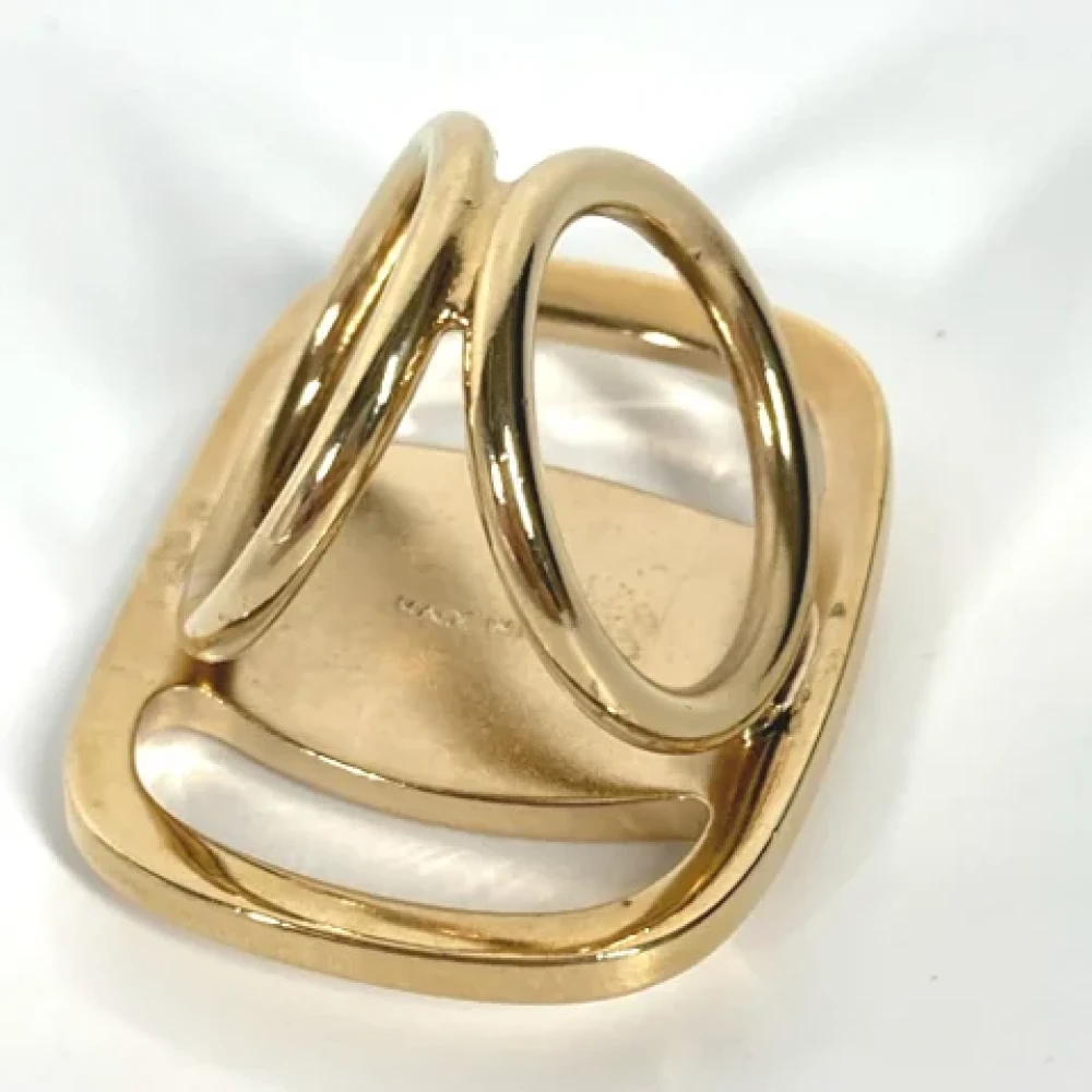 Salvatore Ferragamo Pre-owned Metal scarves Yellow Dames
