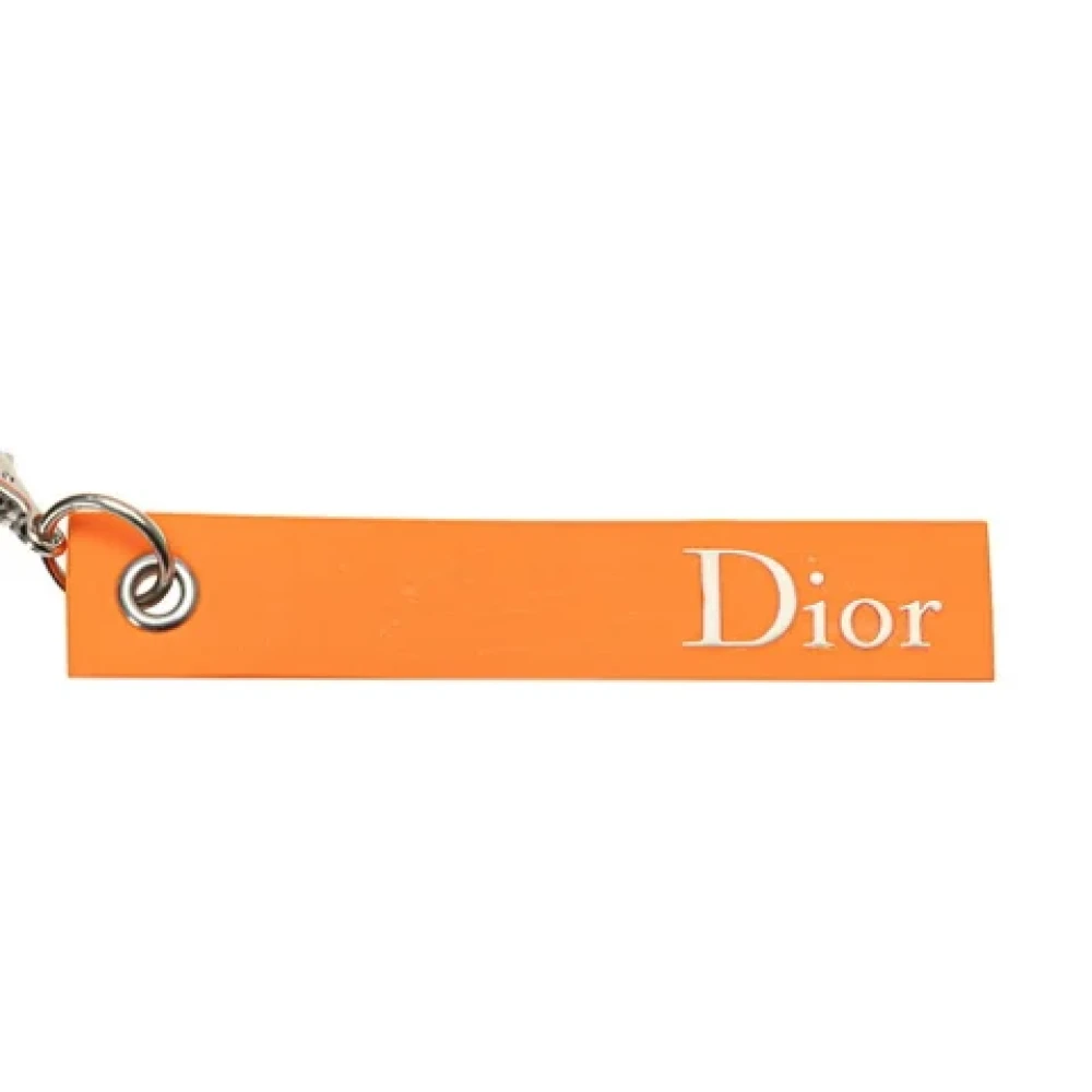 Dior Vintage Pre-owned Canvas shoulder-bags Orange Dames