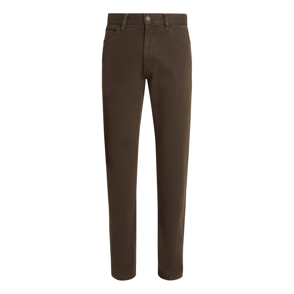 Ermenegildo Zegna Bruine rits sluiting 5-pocket broek Brown Heren