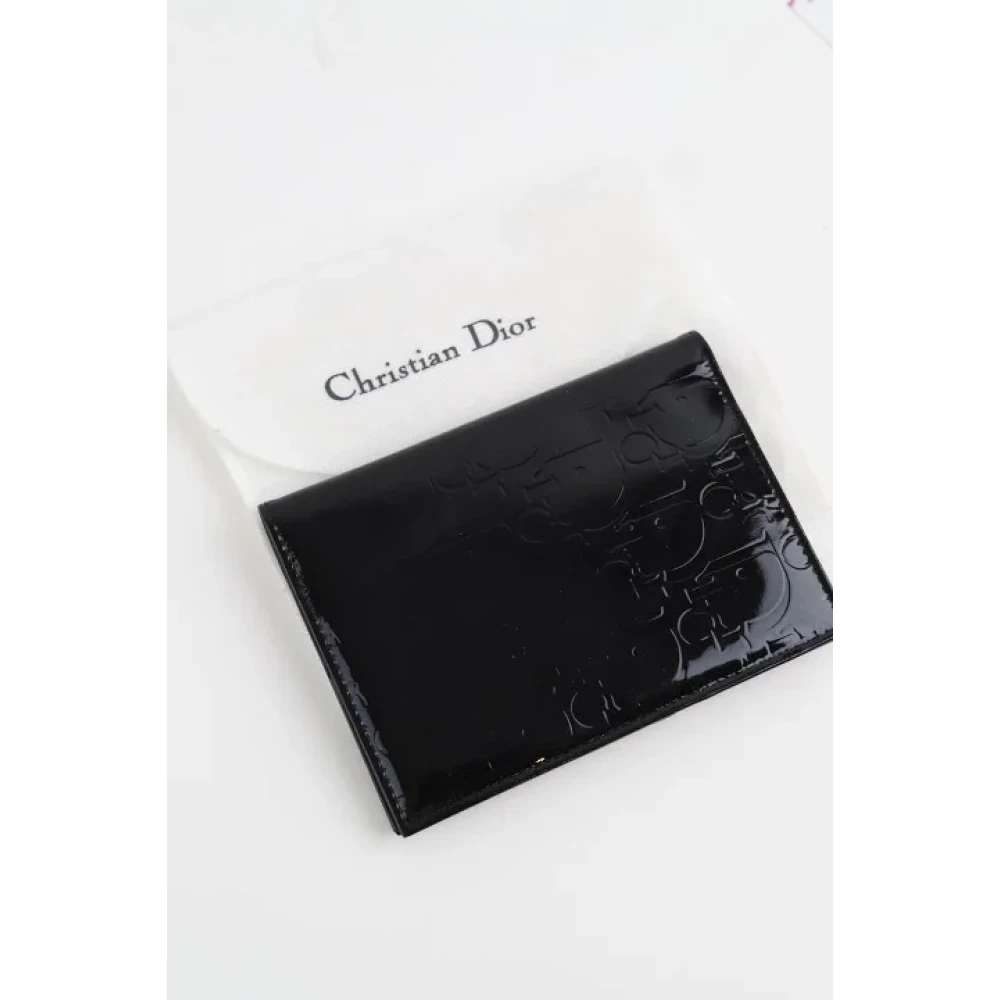 Dior Vintage Pre-owned Leather wallets Black Dames