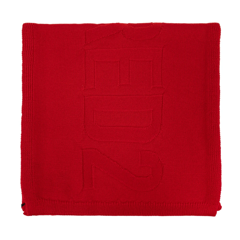 Dsquared2 Wollen sjaal met logo Red Heren