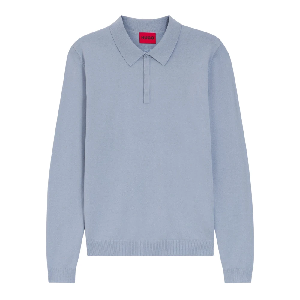 Hugo Men's Blue Polo In Maglia - Polo Shirts - S - Tops