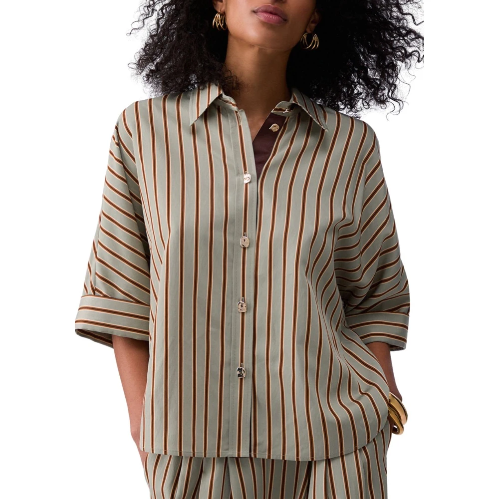 Liu Jo Women's Multicolor Short Sleeve Shirts, Xs, Camisa Blouse Ca6351 T553a