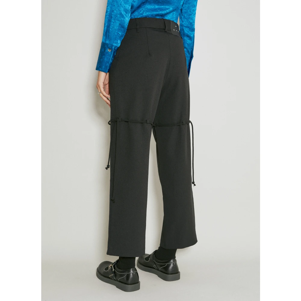 Song for the Mute Getailleerde broek met verstelbare bandjes Black Dames