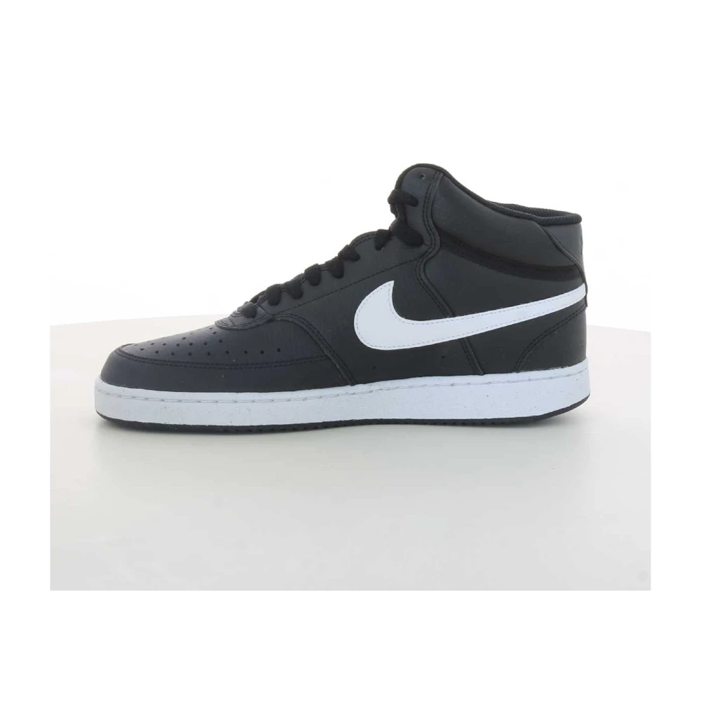 Nike Zwarte Court Vision MID NN Schoenen voor Heren Black Heren