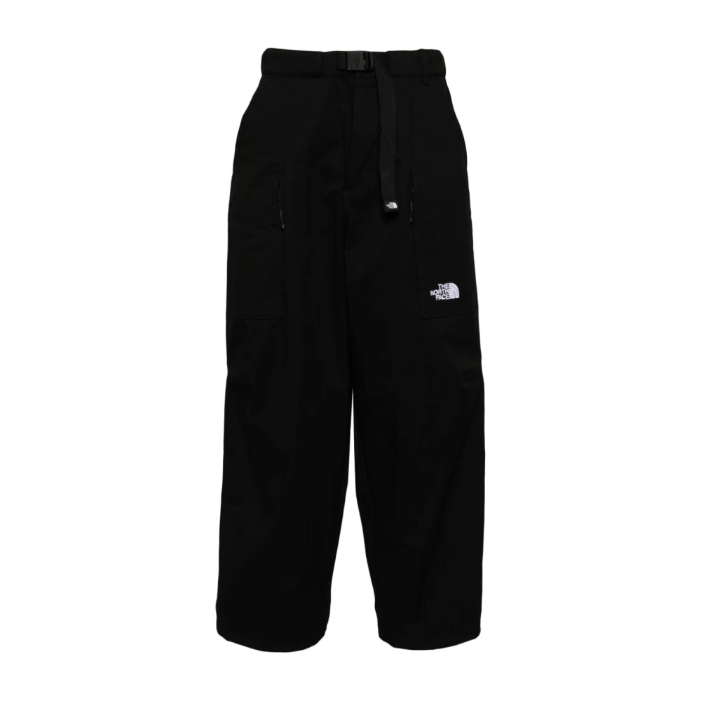 The North Face Zwarte Katoenmix Broek Gesp Sluiting Black Heren