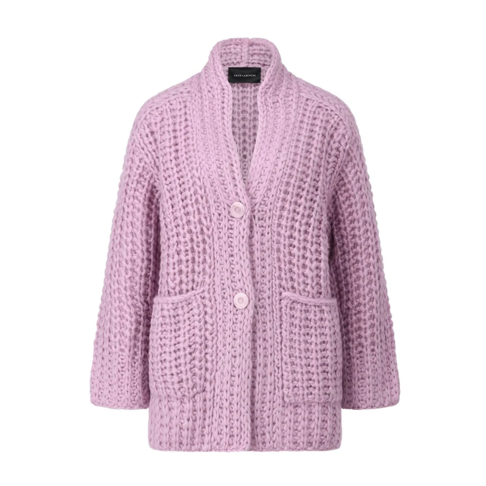 IRIS von ARNIM Luxe Oversized Vest met Kasjmier-Zijde Mix Purple Dames