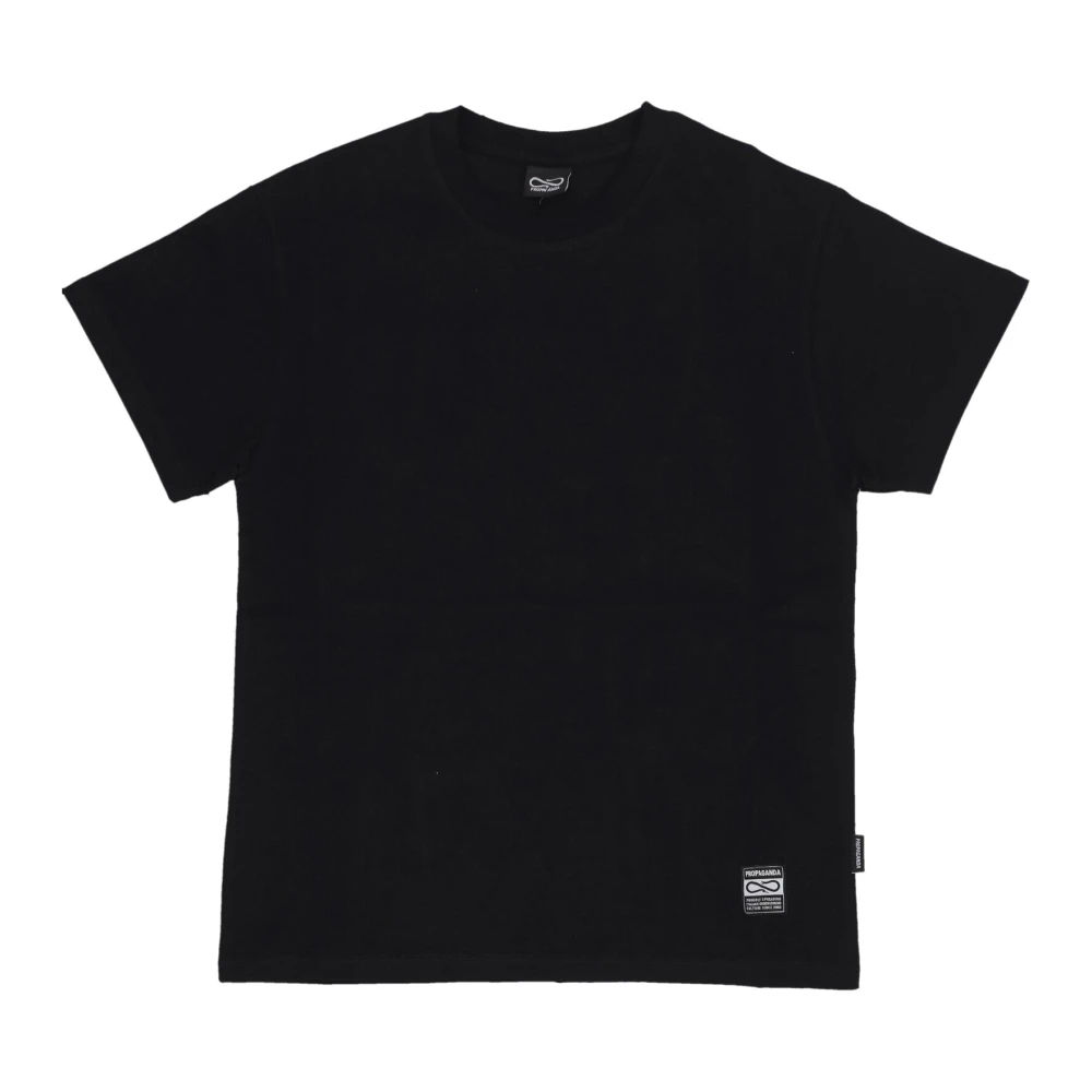 Propaganda Zwarte Tee met Logo Borduurwerk Black Heren