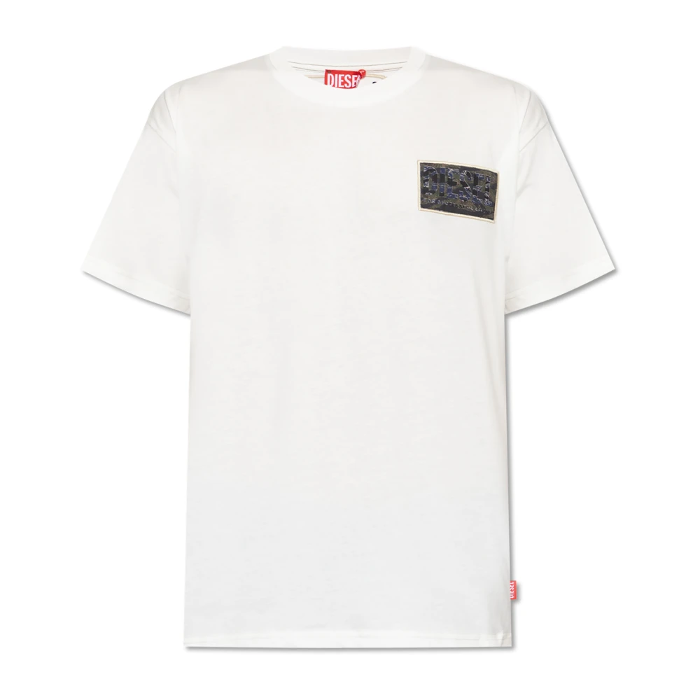 Diesel Uomo Bianco T-Shirt T-Norm-T3