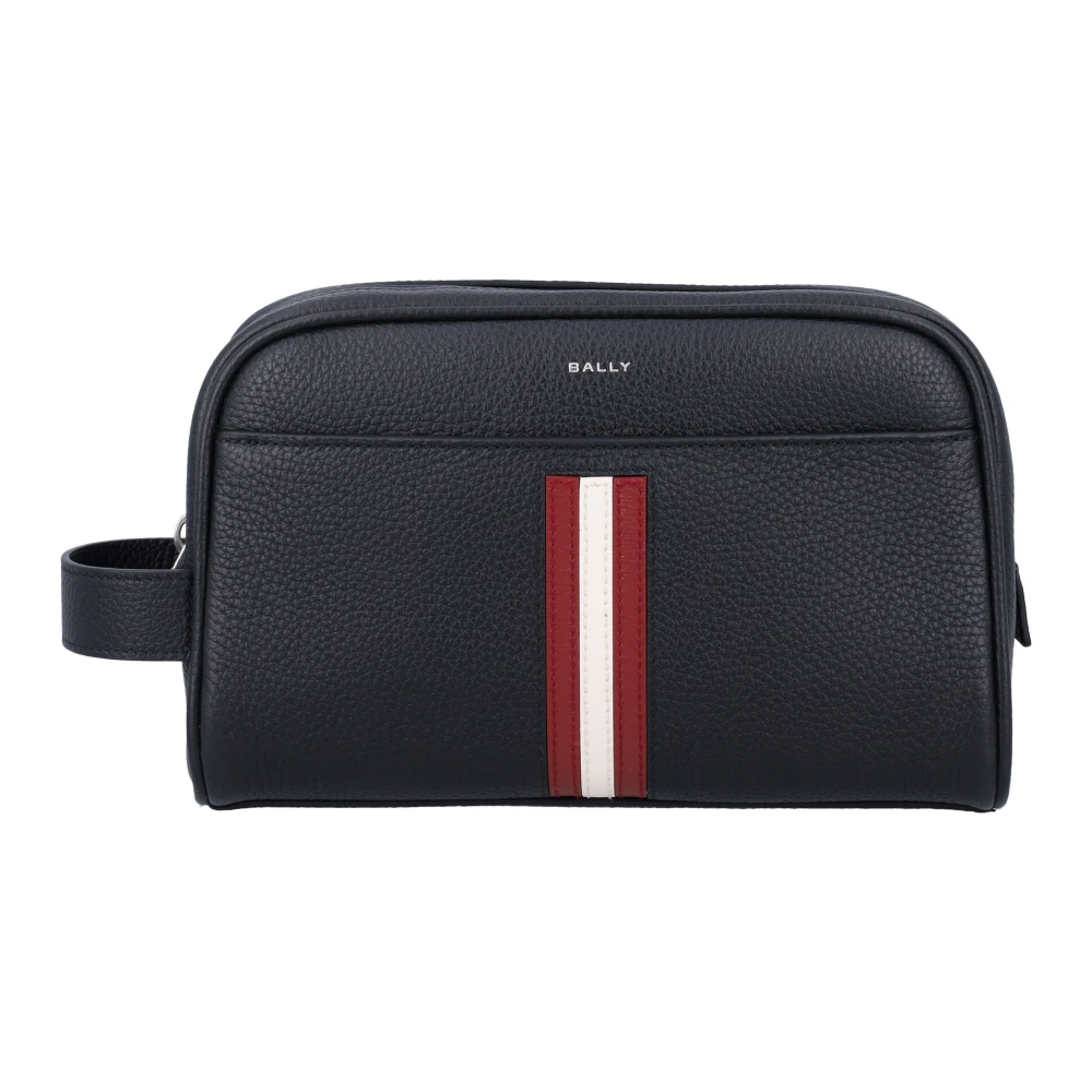 Bally Zwarte Beauty Case met Ribbon Washbag Black Heren
