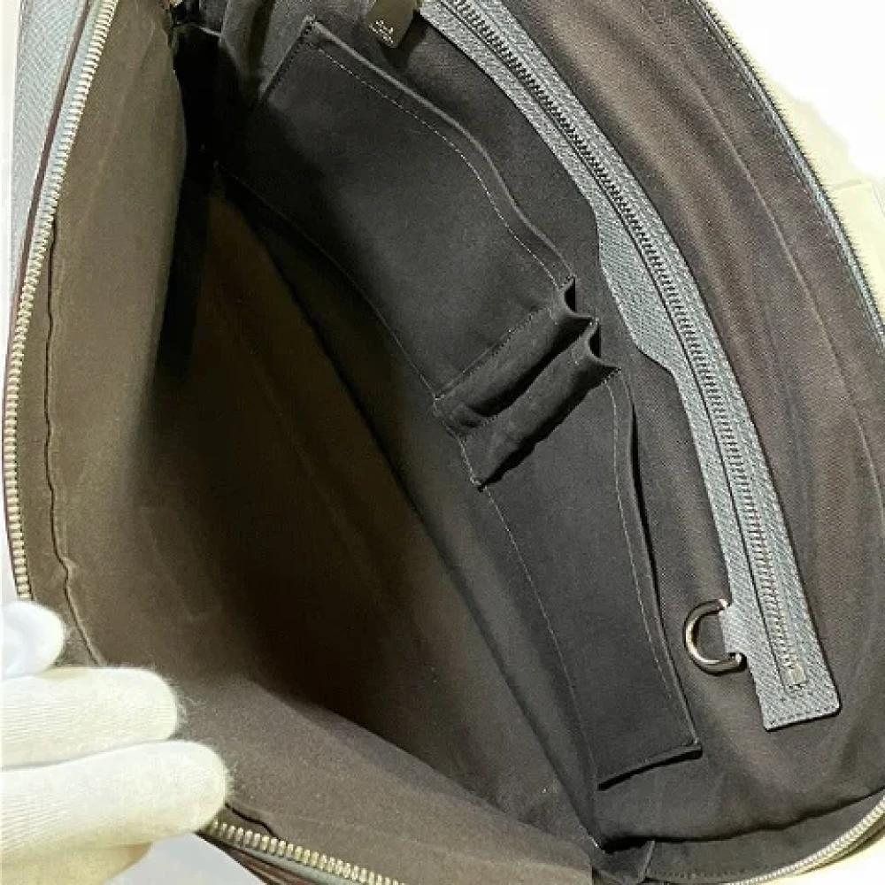 Louis Vuitton Vintage Pre-owned Leather briefcases Gray Heren