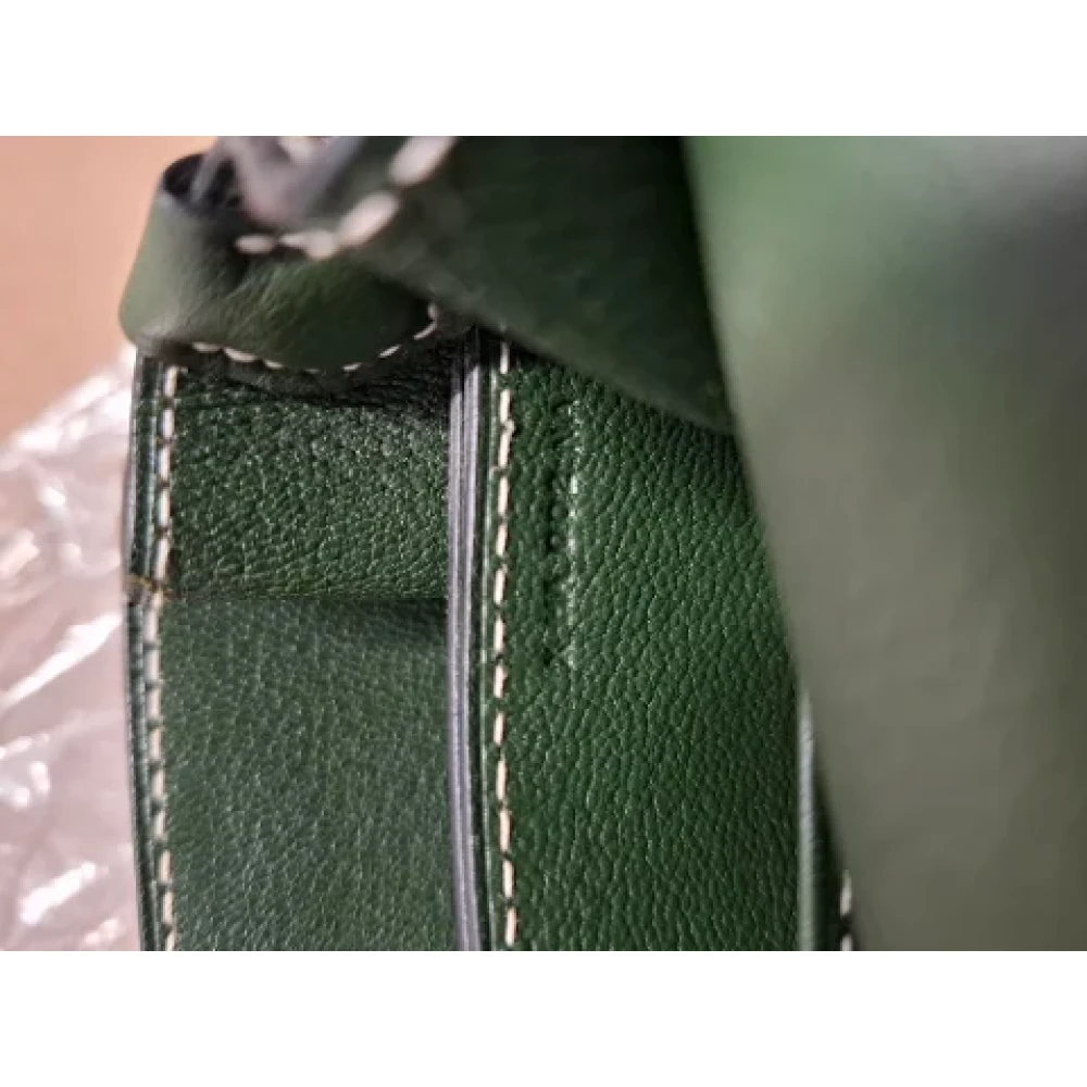 Hermès Vintage Pre-owned Leather handbags Green Dames