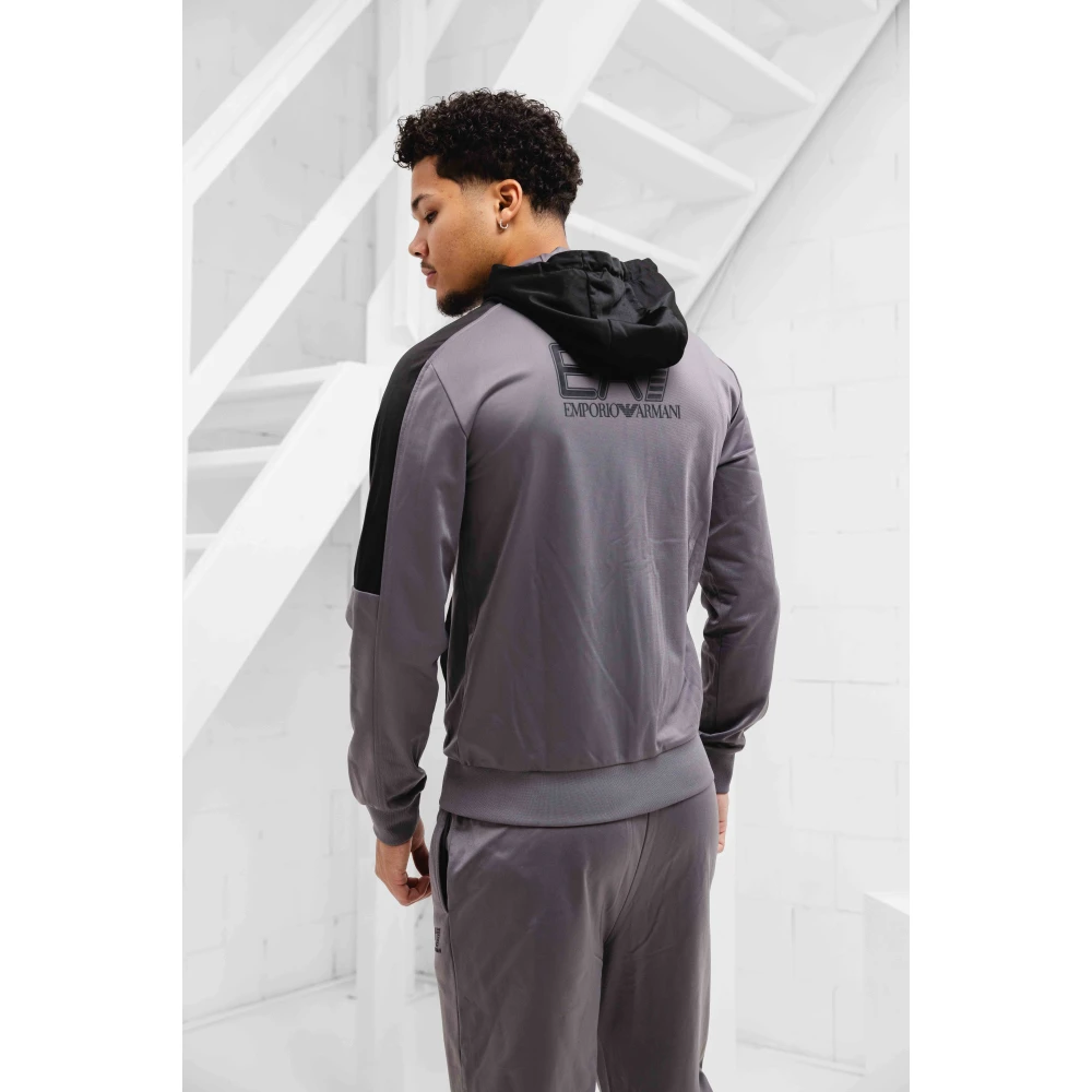 Emporio Armani Grijze Heren Trainingspak Met Capuchon Sportieve Stijl Gray Heren