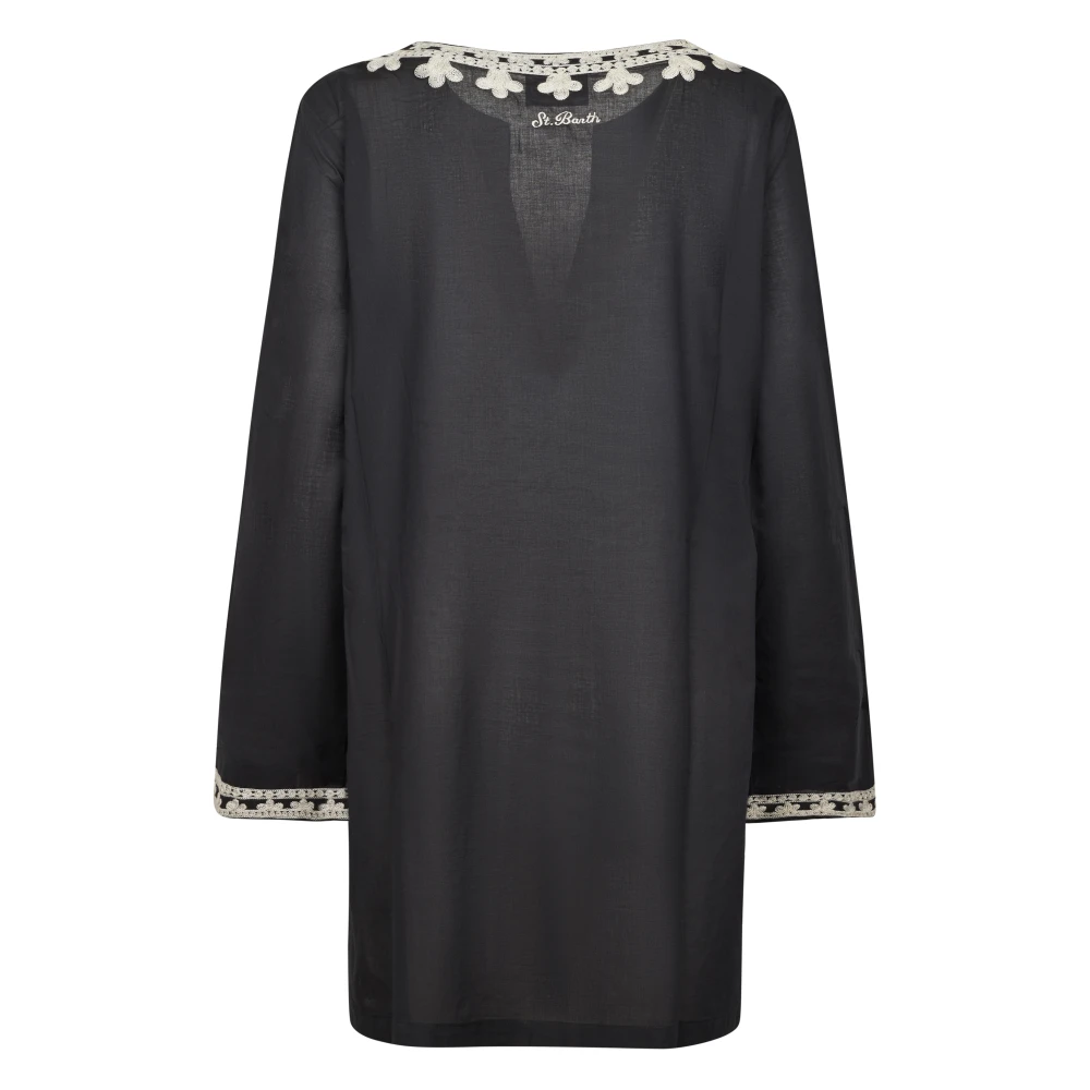 Mc2 Saint Barth Black Tunics, Female, L, Cedy Kaftano