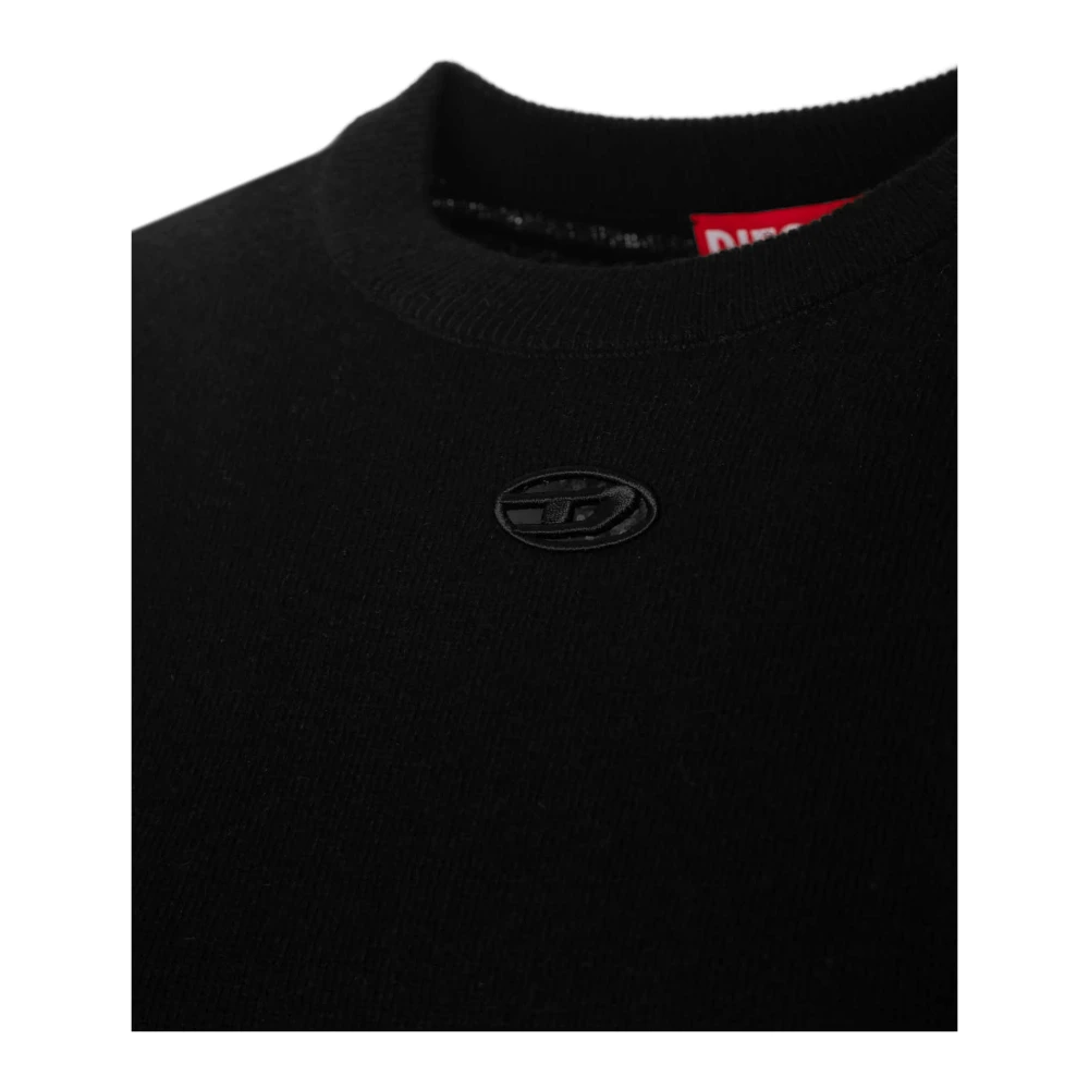 Diesel Gebreide trui met Oval D-logo Black Heren