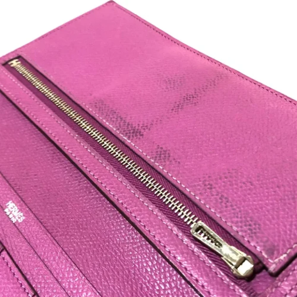 Hermès Vintage Pre-owned Leather wallets Purple Dames