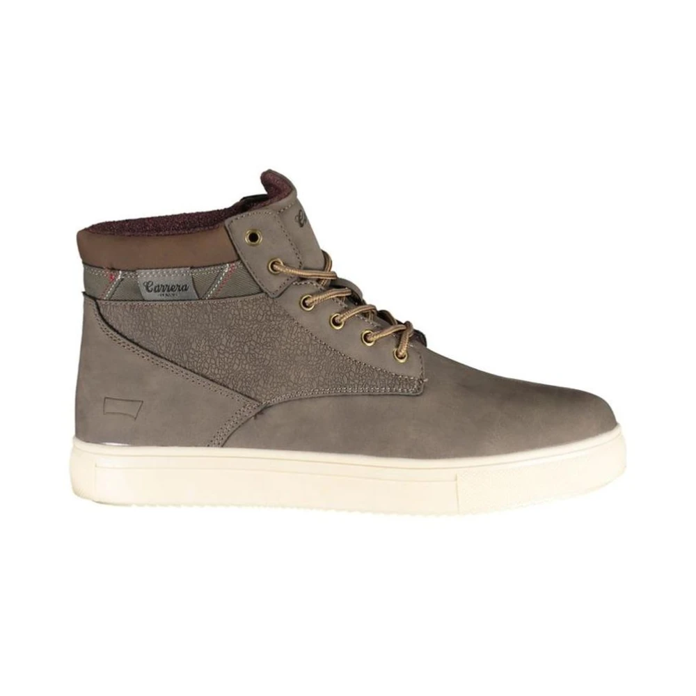 Carrera Men's Brown Casual Hightop Boots With Logo