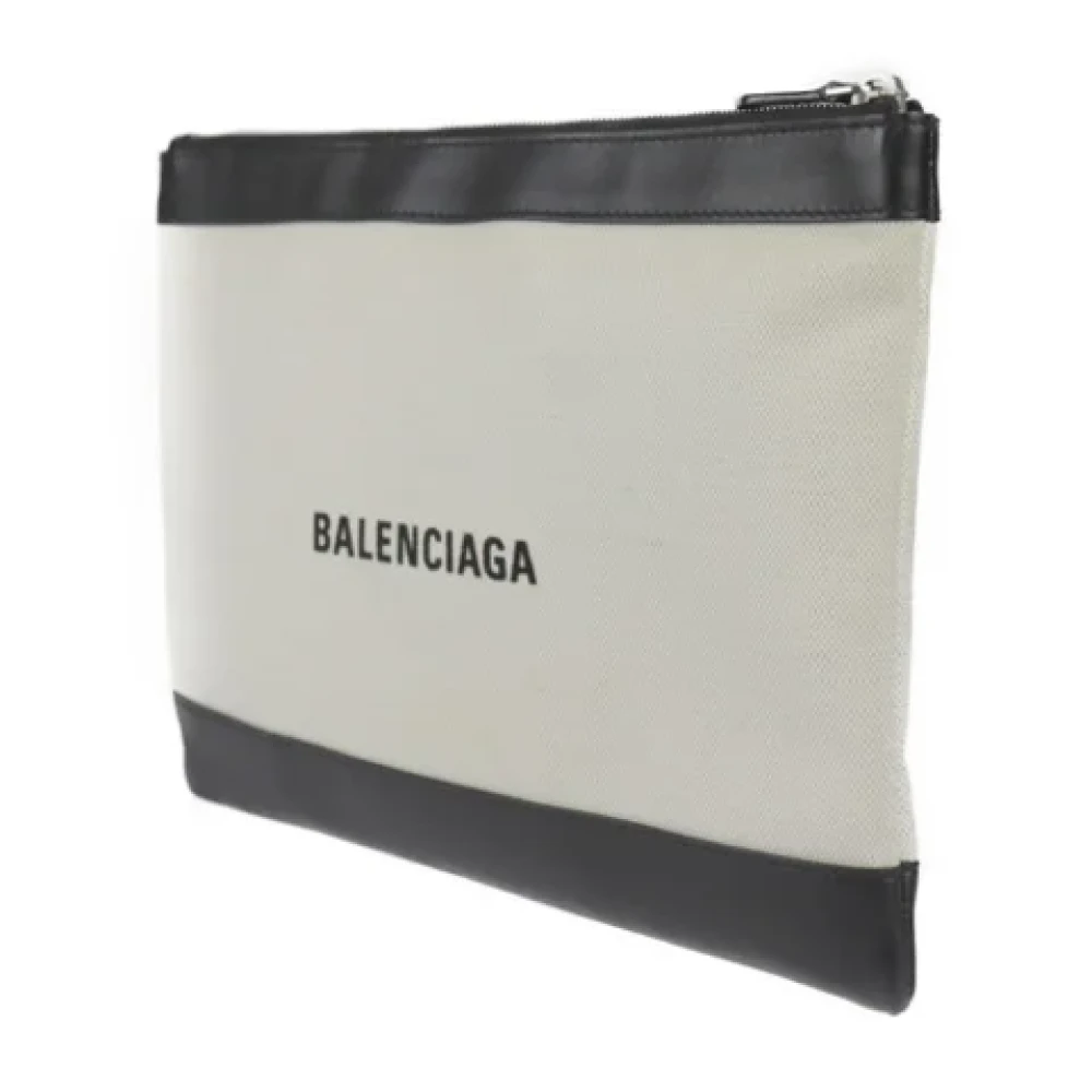 Balenciaga Vintage Pre-owned Leather clutches Beige Dames