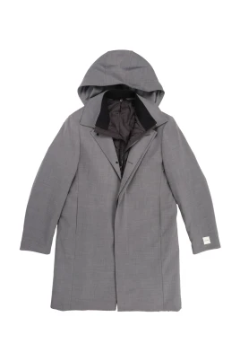 Nylon Puffer och Parka med Avtagbar Bröstsele