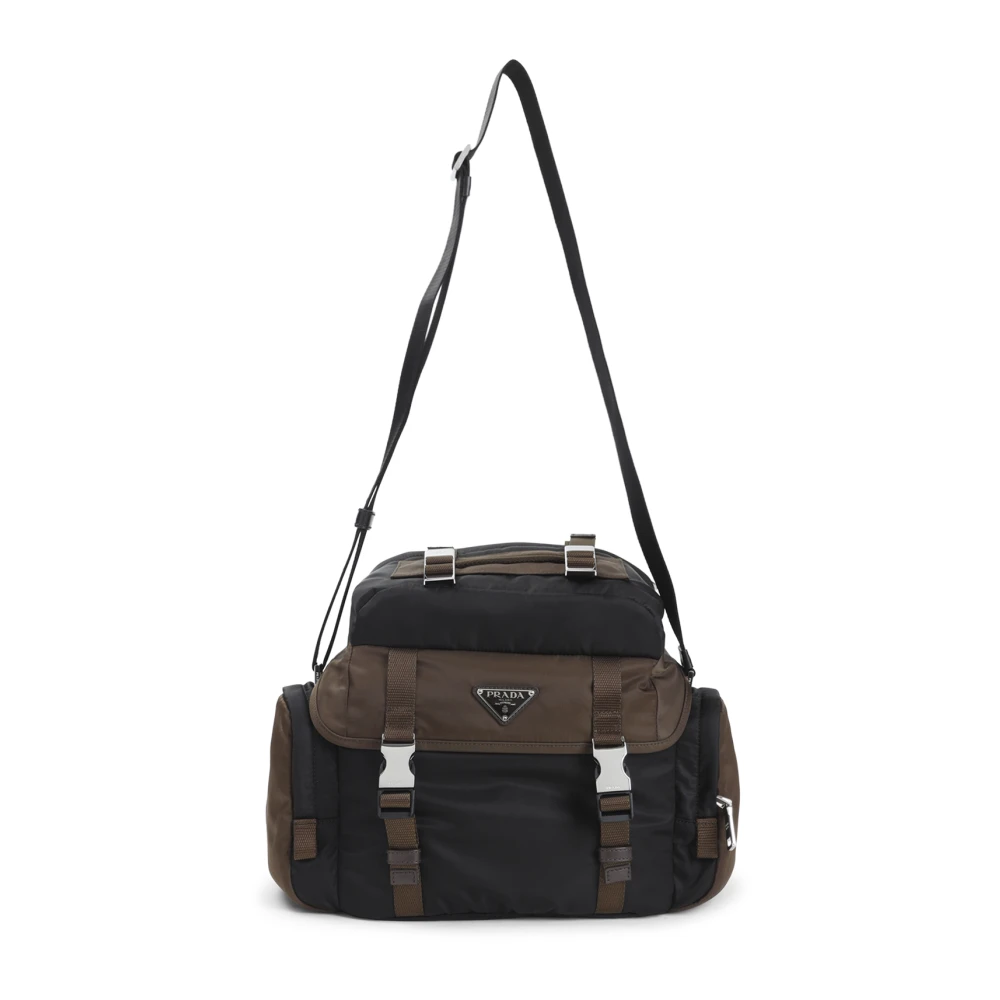 Prada , Shoulder Bags, Male, Brown, One Size, Bandoliera Bag