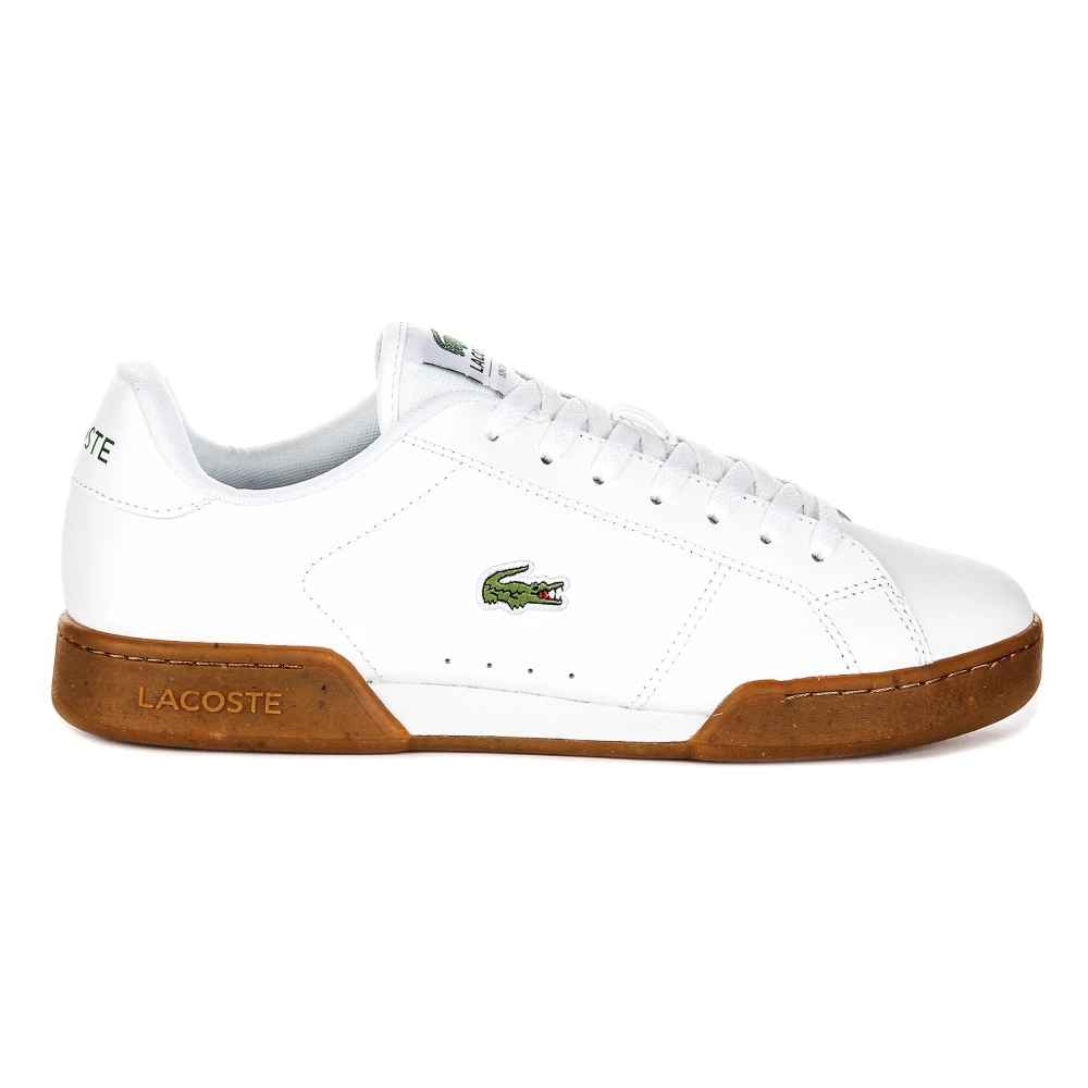 Lacoste Men's White Sneakers, 12 Uk, Gum Leather Trainers For