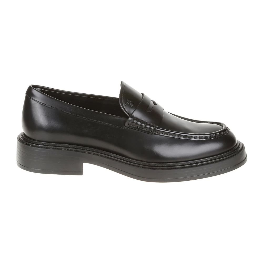 TOD'S Zwarte platte schoenen Mocass Black Heren