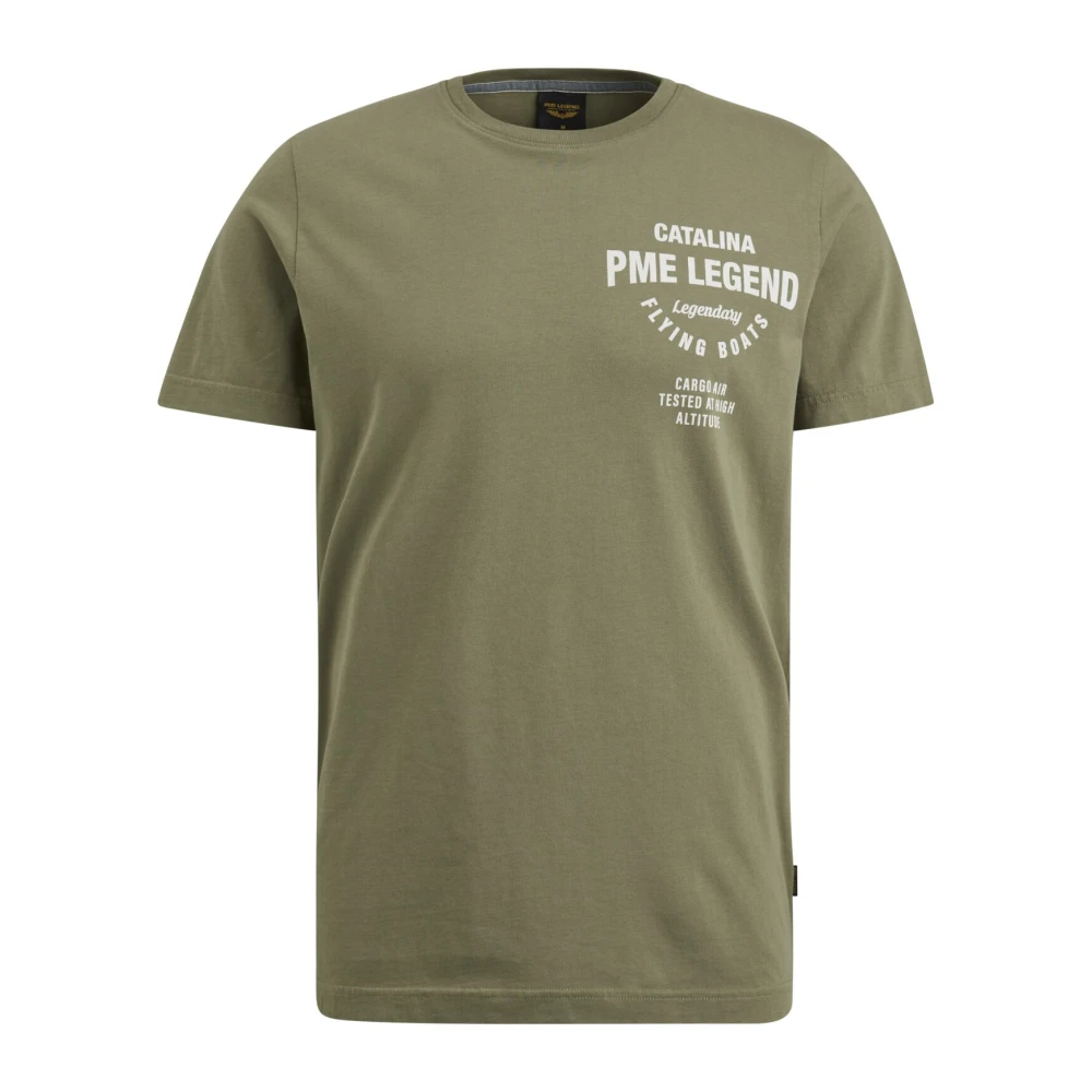 PME Legend T-Shirt- PME S S R-Neck Play Single Jersey Green Heren