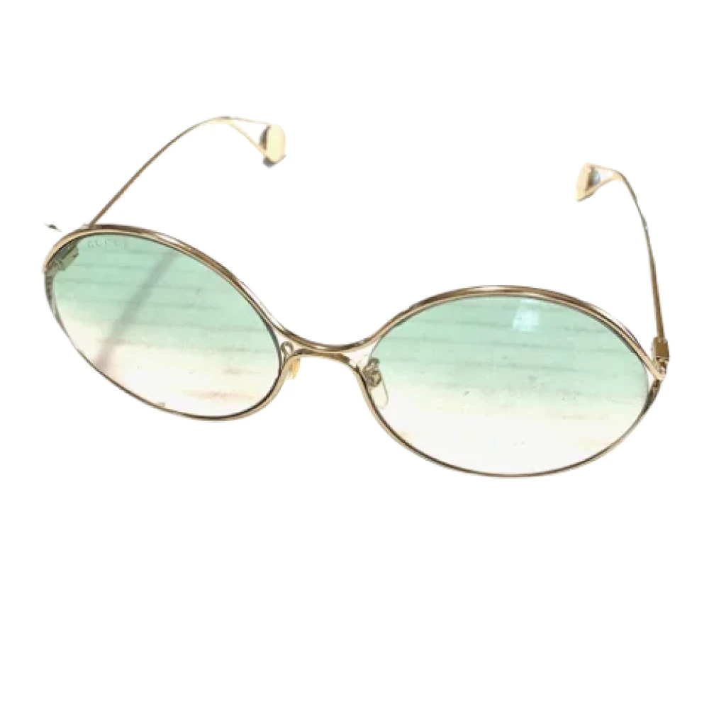 Gucci Vintage Pre-owned Metal sunglasses Green Dames