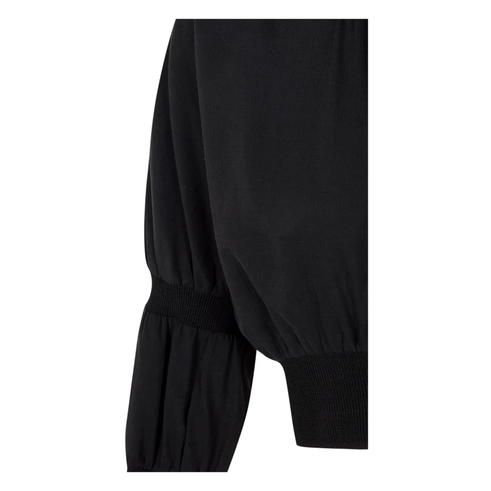 Cortana Linnen en zijden midi-jurk Black Dames