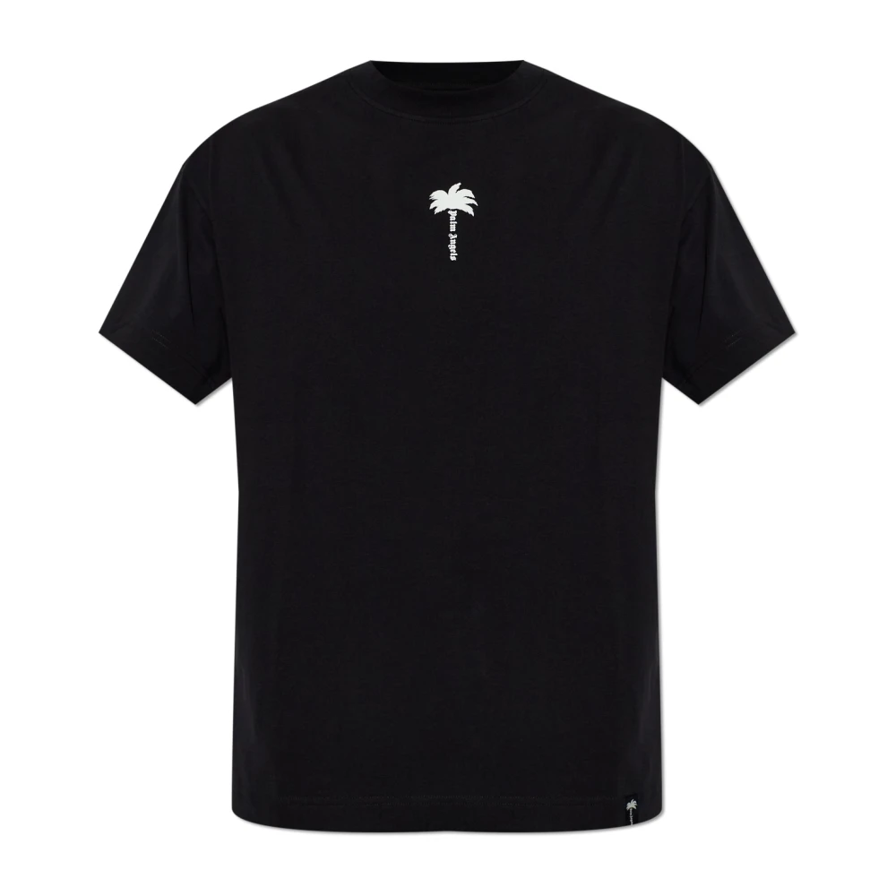 Palm Angels Black Cotton T-Shirt - M - Image 2