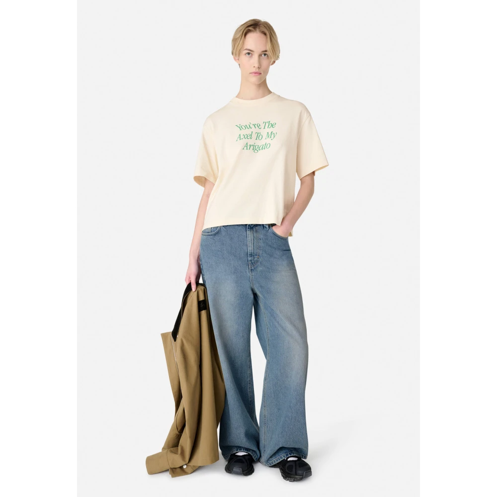 Axel Arigato My Axel Printed T-Shirt Beige Dames