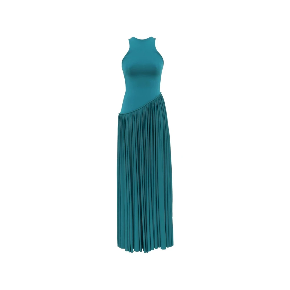 Zimmermann Women's Blue Luna Asymmetric Jersey Dress - Gowns - S - Dresses