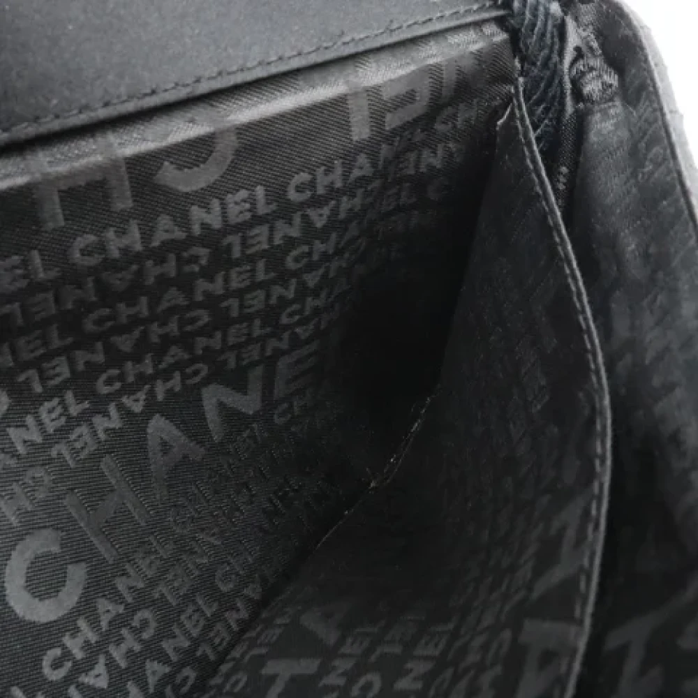 Chanel Vintage Pre-owned Canvas crossbody-bags Black Dames