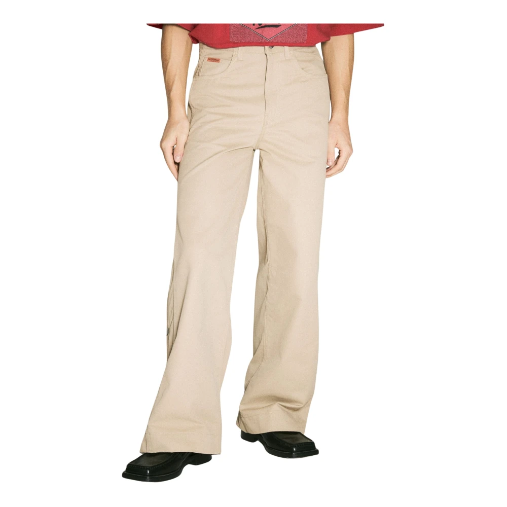 Martine Rose Snap-knoop Sportieve Chino Broek Beige Heren