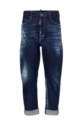 Ripped Straight Leg Jeans