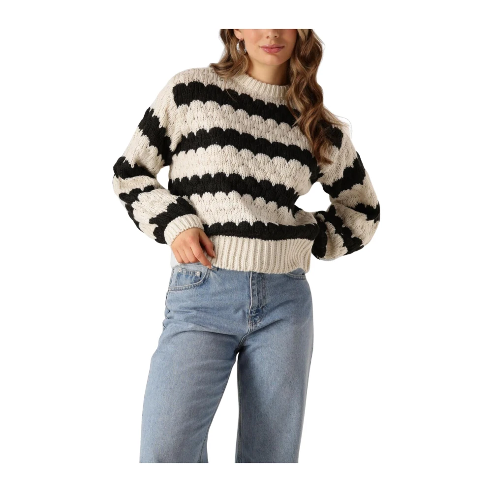 Y.A.S Elegante Gebreide Pullover Trui White Dames